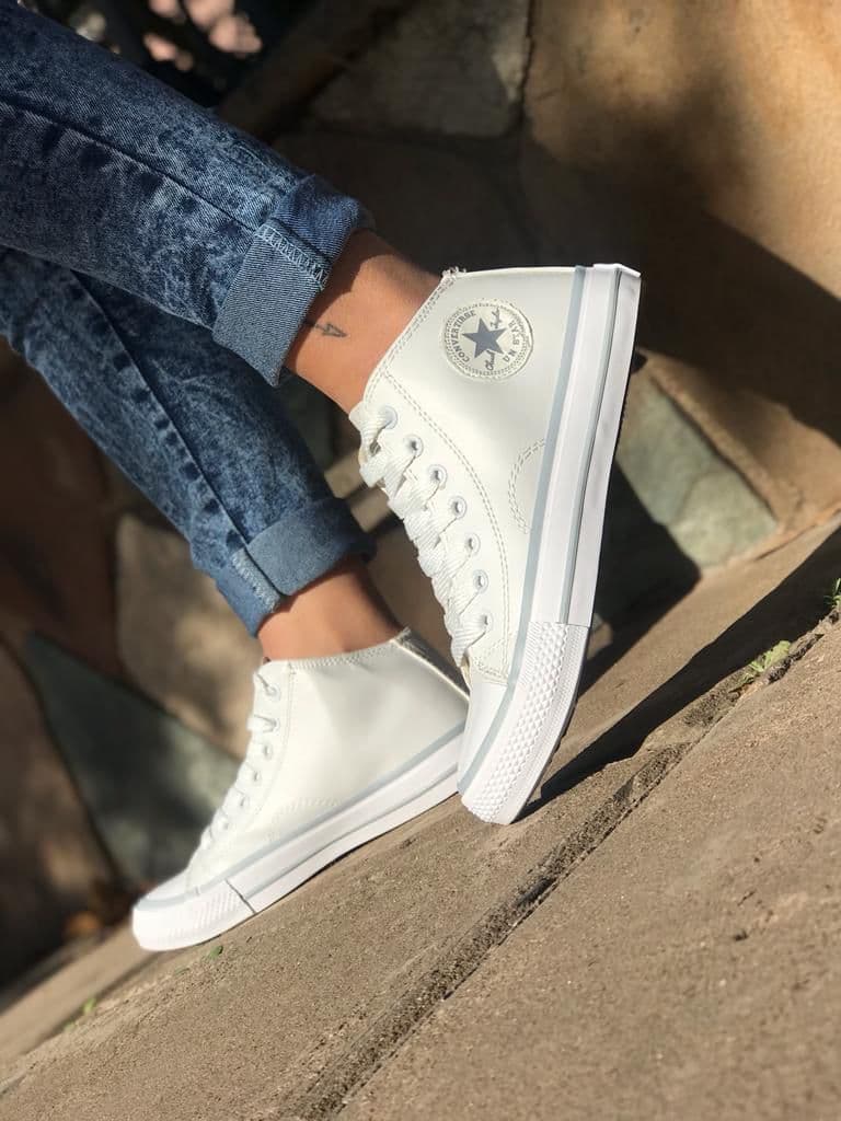 Botita Converse Eco Cuero Blanco