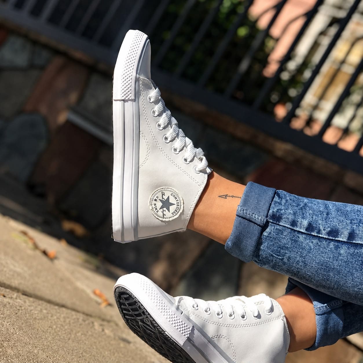 Botita Converse Eco Cuero Blanco