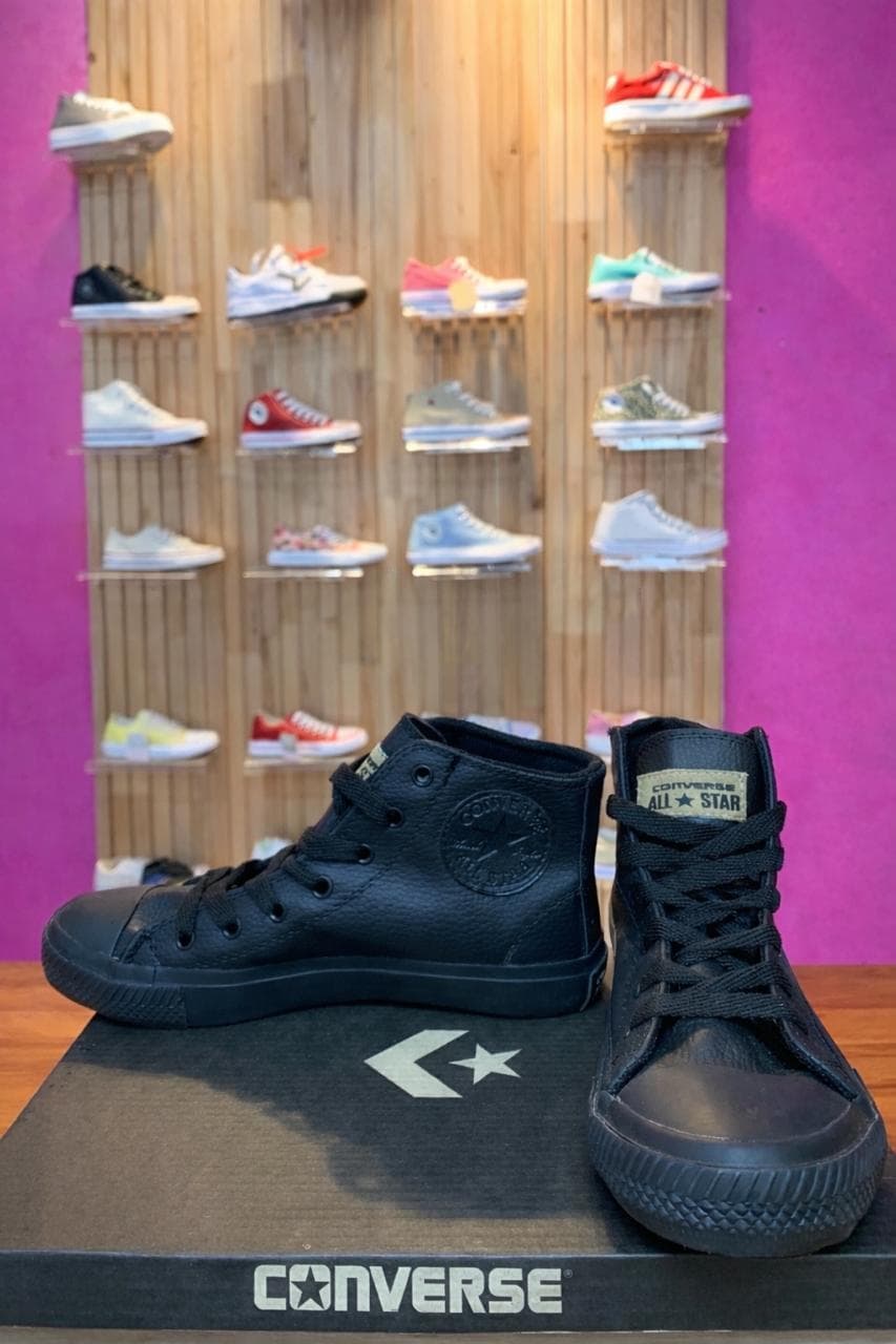 Botita Converse Eco Cuero Negro
