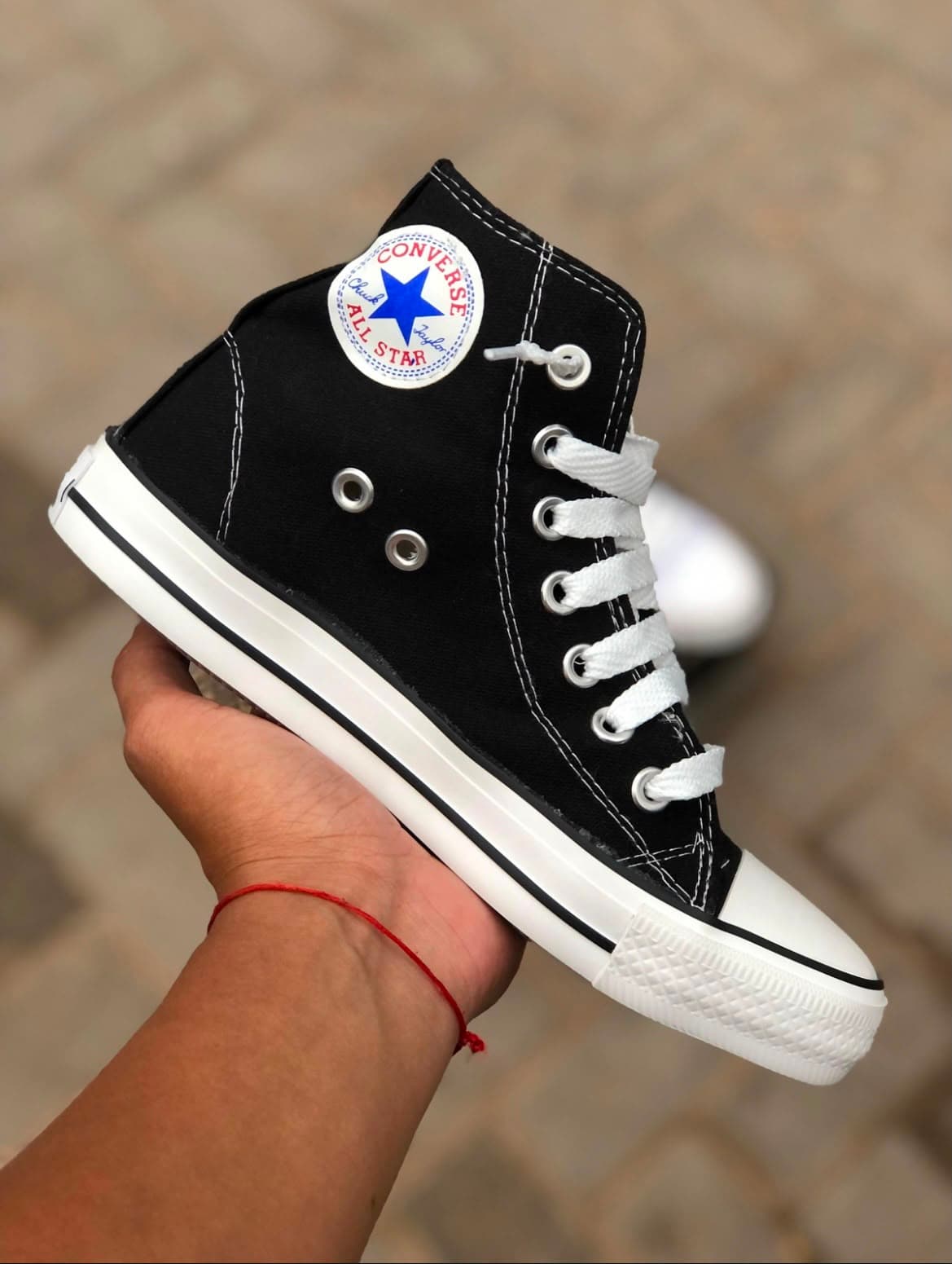 Botita Converse Caña Alta Lona Negro Premium
