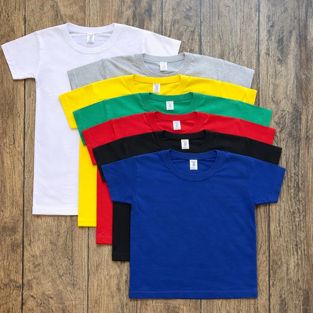 Remeras Básica Escolar de Algodon